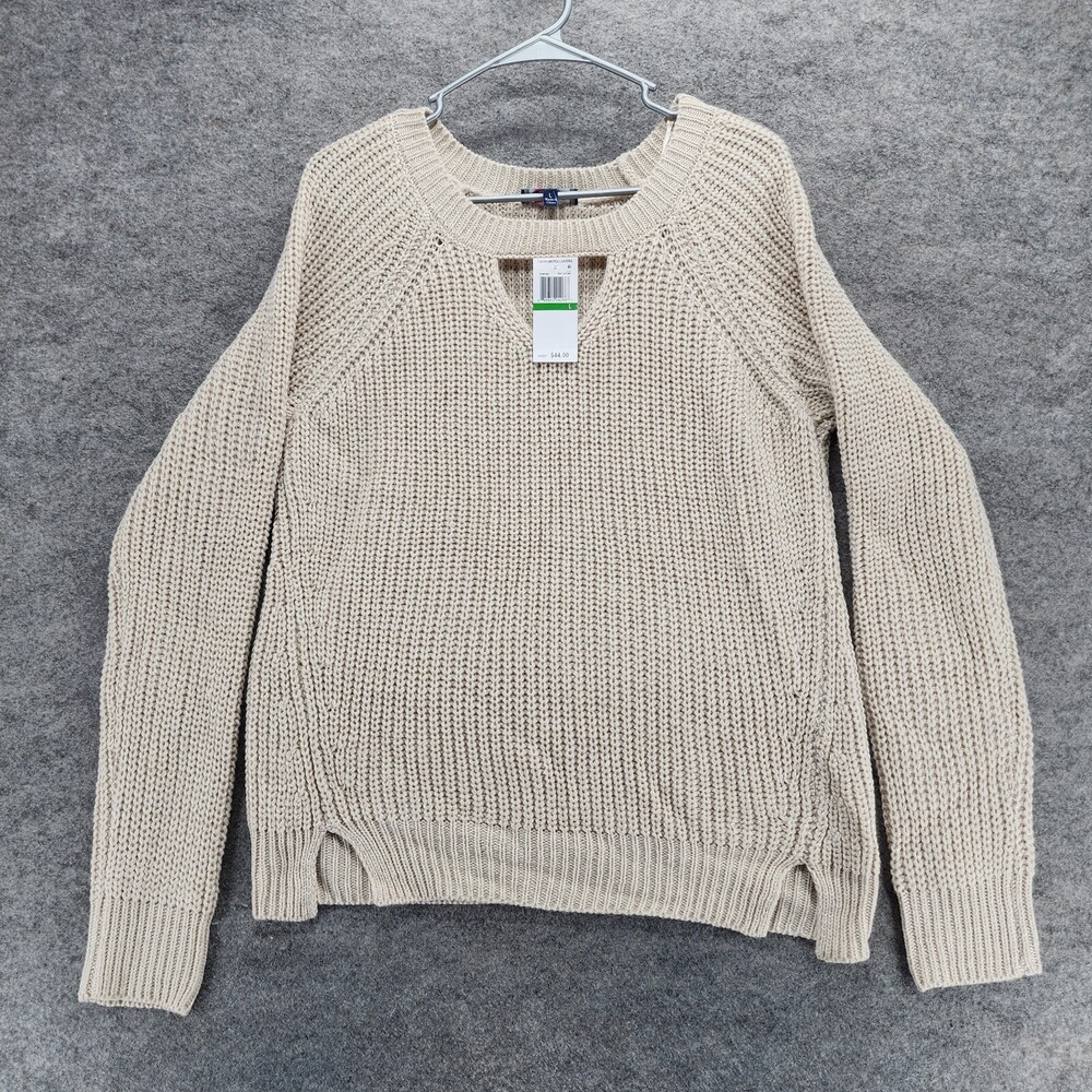 Freshman 1996 Sweater Womens Large Long Sleeve Beige